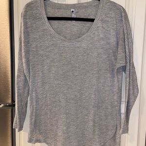 Heather Grey Long-Sleeved Stretch Casual Shirt